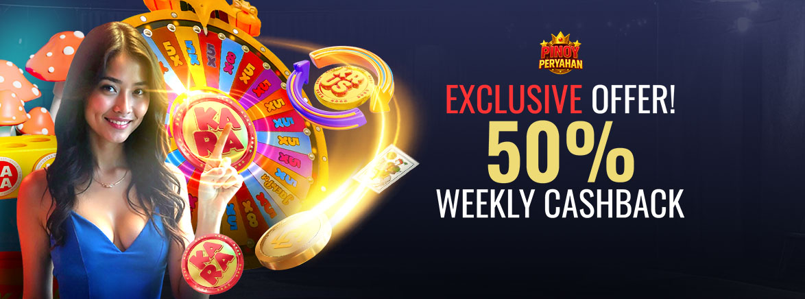 Casino Weekly 50% Cashback up to 100,000 PHP Casino Weekly 50% Cashback up to 100,000 PHP